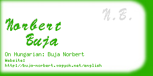 norbert buja business card
